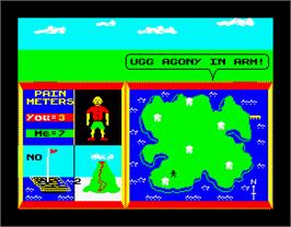 In game image of Rainbow Islands on the Sinclair ZX Spectrum.