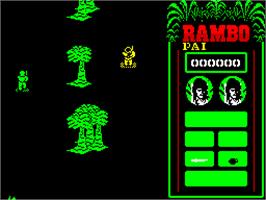 In game image of Rambo: First Blood Part II on the Sinclair ZX Spectrum.