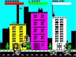 In game image of Rampage on the Sinclair ZX Spectrum.