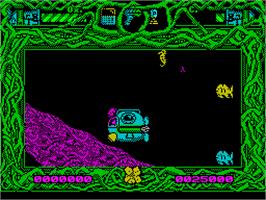 In game image of Rescue from Atlantis on the Sinclair ZX Spectrum.