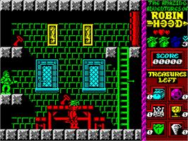 In game image of Robin Hood: Legend Quest on the Sinclair ZX Spectrum.