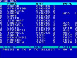 In game image of Robin Smith's International Cricket on the Sinclair ZX Spectrum.
