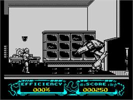 In game image of RoboCop 3 on the Sinclair ZX Spectrum.