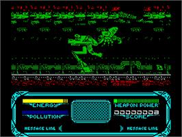In game image of Robozone on the Sinclair ZX Spectrum.
