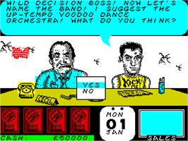 In game image of Rock Star Ate My Hamster on the Sinclair ZX Spectrum.