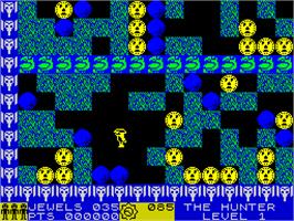 In game image of Rockford: The Arcade Game on the Sinclair ZX Spectrum.