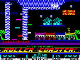 In game image of Roller Coaster on the Sinclair ZX Spectrum.