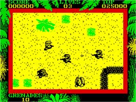In game image of SAS Combat Simulator on the Sinclair ZX Spectrum.