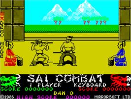 In game image of Sai Combat on the Sinclair ZX Spectrum.