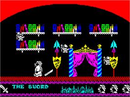 In game image of Sceptre of Bagdad on the Sinclair ZX Spectrum.