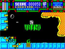 In game image of Scumball on the Sinclair ZX Spectrum.