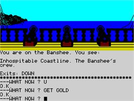 In game image of Seas of Blood on the Sinclair ZX Spectrum.