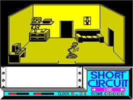 In game image of Short Circuit on the Sinclair ZX Spectrum.