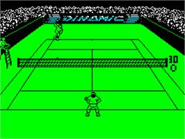 In game image of Simulador Profesional de Tenis on the Sinclair ZX Spectrum.