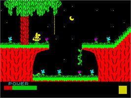 In game image of Sir Fred on the Sinclair ZX Spectrum.