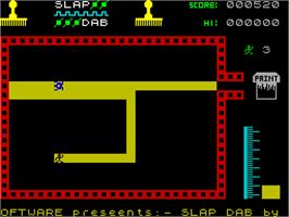 In game image of Slap Dab on the Sinclair ZX Spectrum.