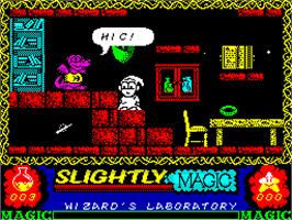 In game image of Slightly Magic on the Sinclair ZX Spectrum.
