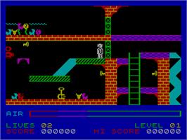 In game image of Son of Blagger on the Sinclair ZX Spectrum.