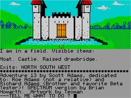 In game image of Sorcerer of Claymorgue Castle on the Sinclair ZX Spectrum.