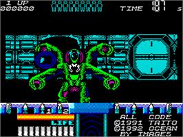 In game image of Space Gun on the Sinclair ZX Spectrum.