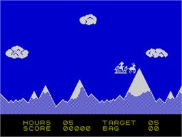 In game image of Special Delivery: Santa's Christmas Chaos on the Sinclair ZX Spectrum.