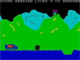 In game image of Speed Buggy on the Sinclair ZX Spectrum.