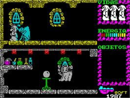 In game image of Spirits on the Sinclair ZX Spectrum.