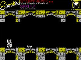 In game image of Spooked on the Sinclair ZX Spectrum.