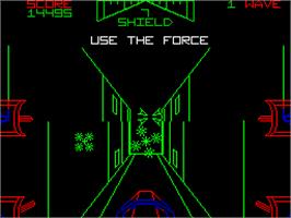 In game image of Star Wars: Return of the Jedi on the Sinclair ZX Spectrum.