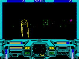 In game image of Starglider on the Sinclair ZX Spectrum.