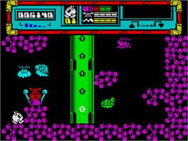 In game image of Starquake on the Sinclair ZX Spectrum.