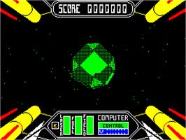 In game image of Starstrike II on the Sinclair ZX Spectrum.