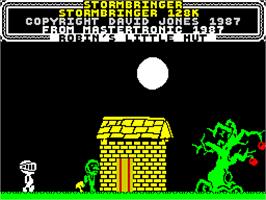 In game image of Stormbringer on the Sinclair ZX Spectrum.