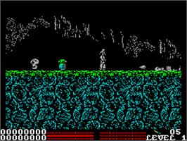 In game image of Stryker in the Crypts of Trogan on the Sinclair ZX Spectrum.