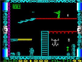 In game image of Super Robin Hood on the Sinclair ZX Spectrum.