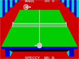 In game image of Superstar Indoor Sports on the Sinclair ZX Spectrum.