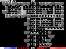 In game image of Switchblade on the Sinclair ZX Spectrum.