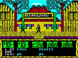 In game image of Tai-Pan on the Sinclair ZX Spectrum.