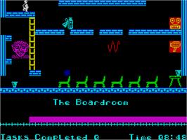 In game image of Technician Ted on the Sinclair ZX Spectrum.
