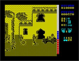In game image of The A-Team on the Sinclair ZX Spectrum.