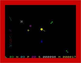 In game image of The Black Hole on the Sinclair ZX Spectrum.