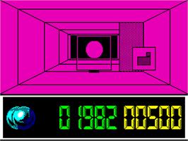 In game image of The Light Corridor on the Sinclair ZX Spectrum.