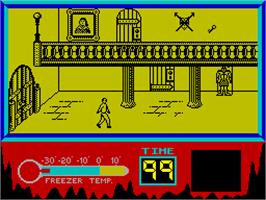 In game image of The Rocky Horror Show on the Sinclair ZX Spectrum.