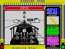 In game image of The Running Man on the Sinclair ZX Spectrum.