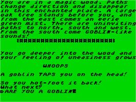 In game image of The Trap Door on the Sinclair ZX Spectrum.