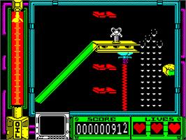 In game image of Thing Bounces Back on the Sinclair ZX Spectrum.
