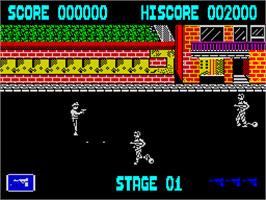 In game image of Tie Break on the Sinclair ZX Spectrum.