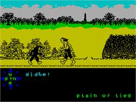 In game image of Tir Na Nog on the Sinclair ZX Spectrum.