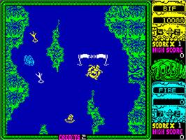In game image of Toobin' on the Sinclair ZX Spectrum.