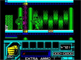 In game image of Total Recall on the Sinclair ZX Spectrum.